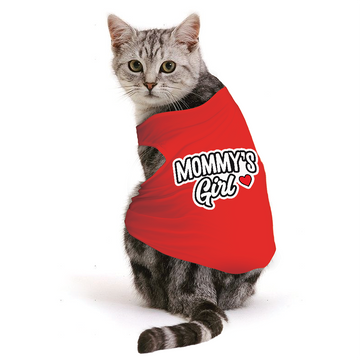 PawsIndia Sleeveless Printed Cat T-Shirt - Mommy's Girl